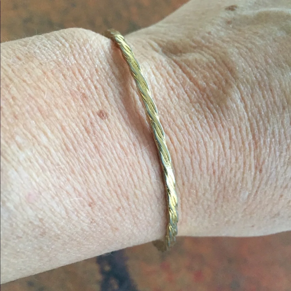 Vintage Gold bracelet with box twist design - Picture 4 of 4